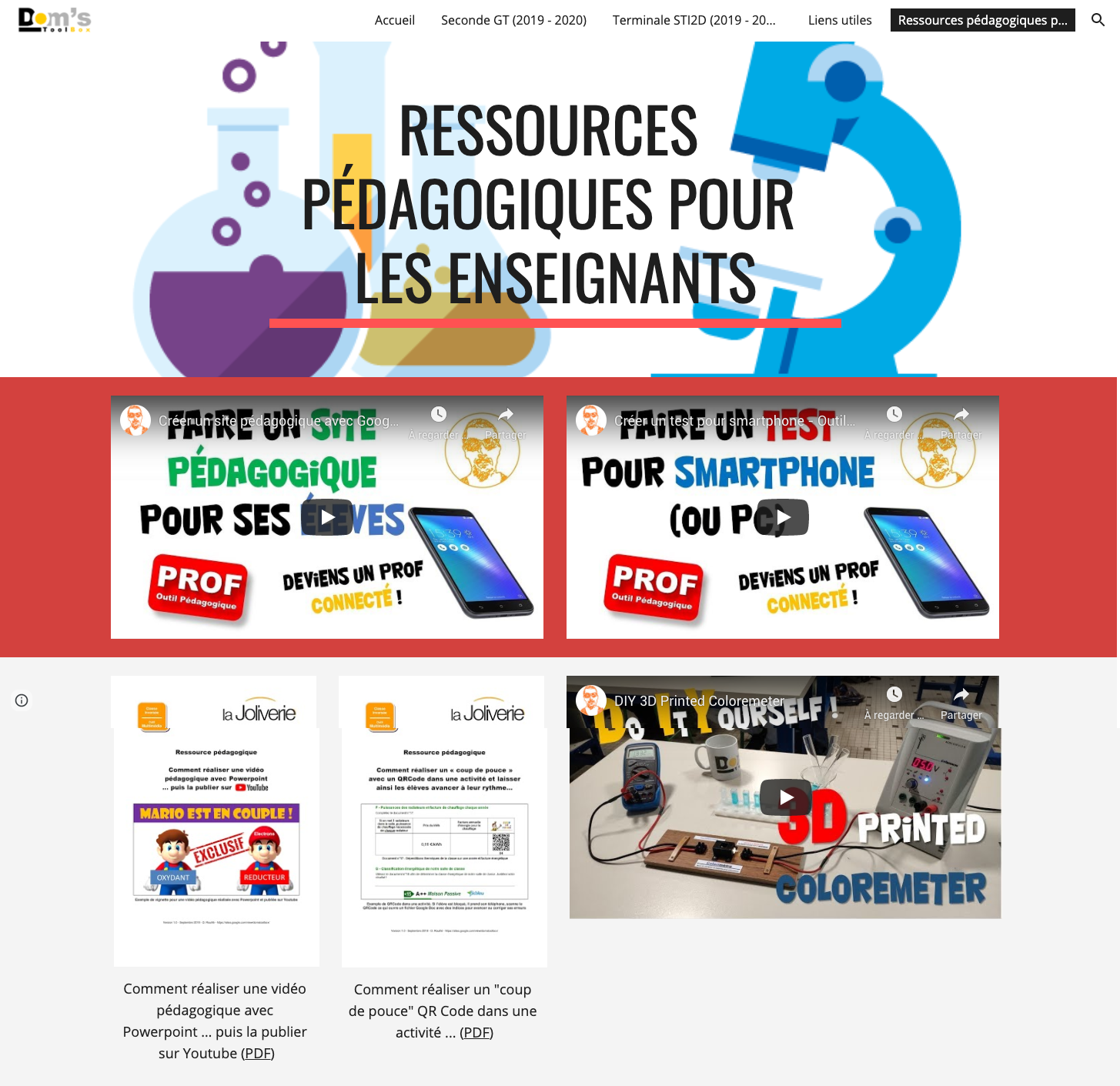 Ressources enseignants domtoolbox